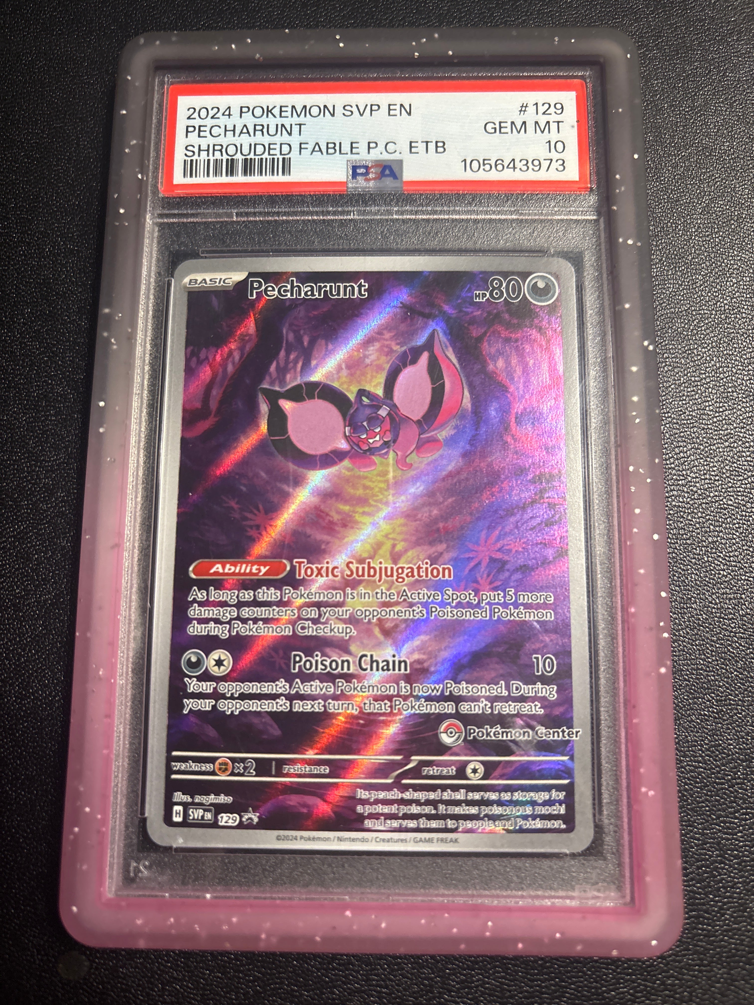 Pecharunt pokemon center stamped #129 psa 10