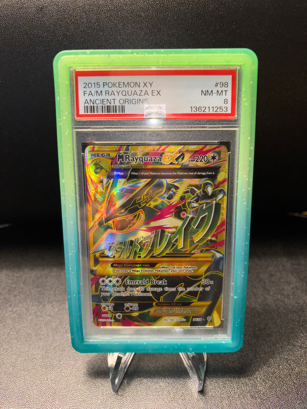 M Rayquaza Ex #98 PSA 8