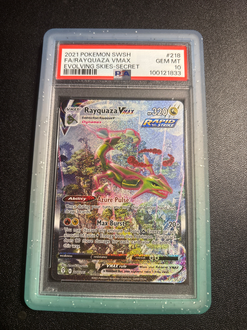 Rayquaza vmax #218 psa 10