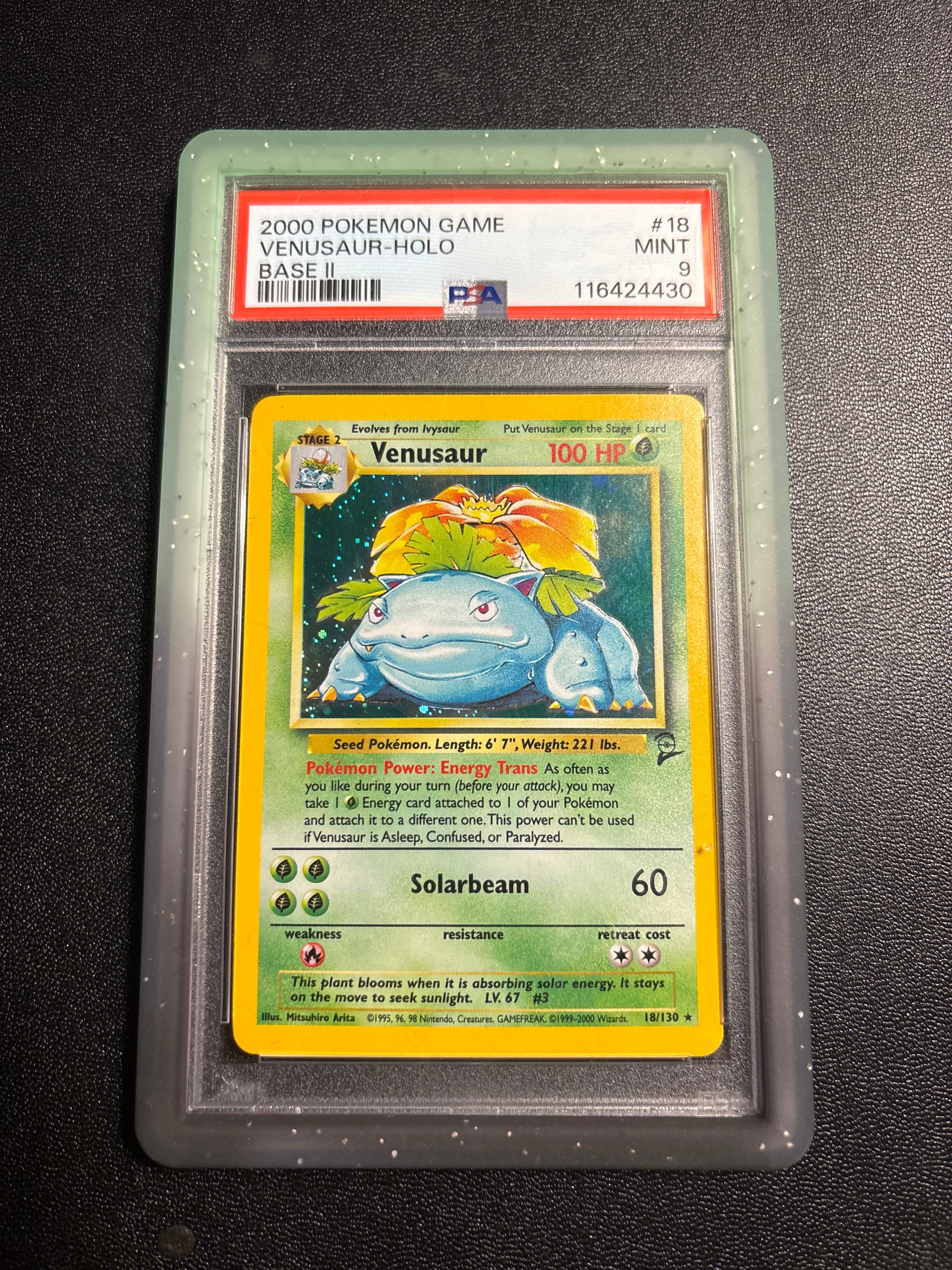 Venusaur #18 psa 9 (base set 2)